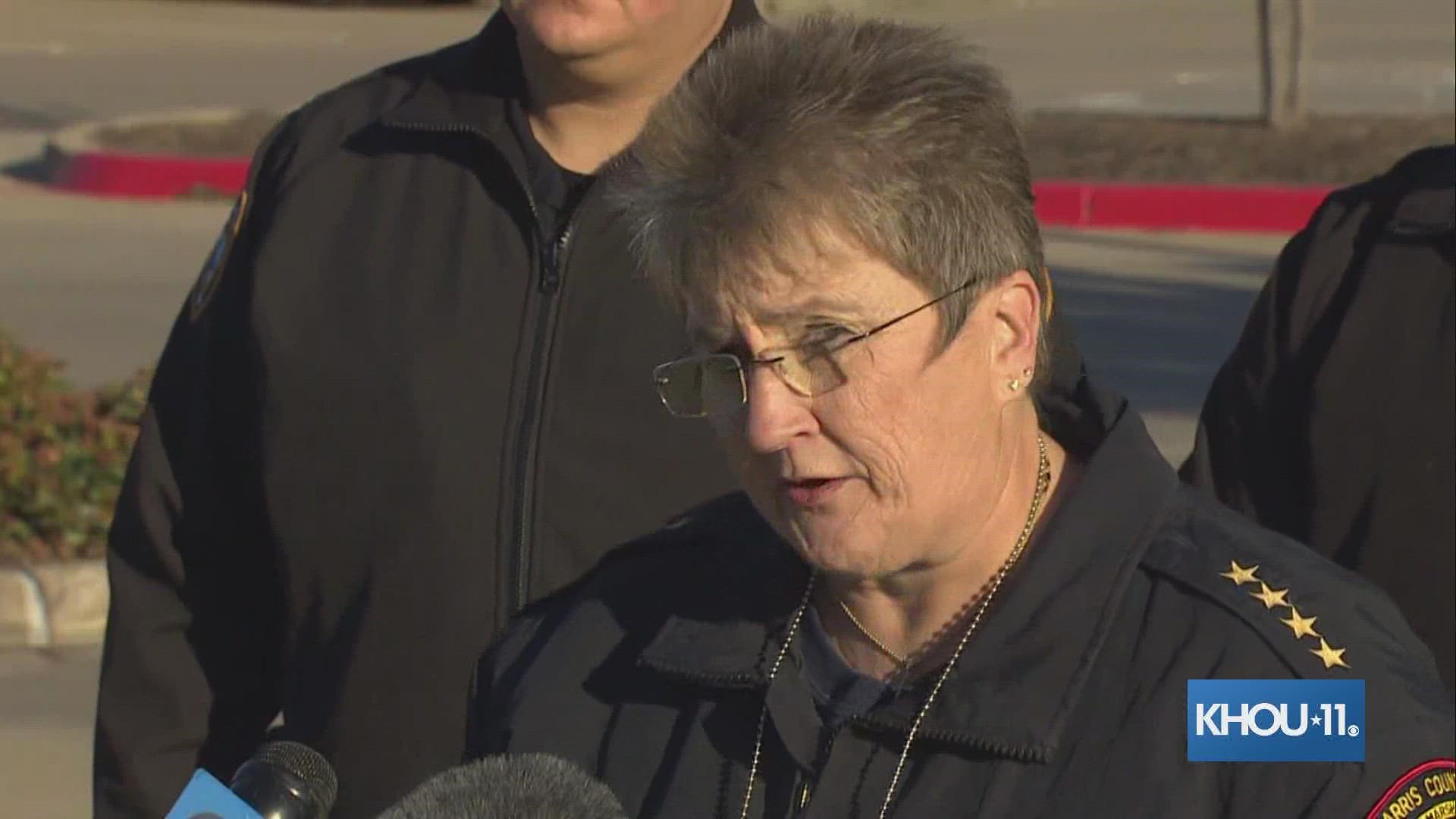 The product that's leaking is anhydrous ammonia, according to fire officials, which is explosive. It's in a line 16 feet in the air and inaccessable, they say.