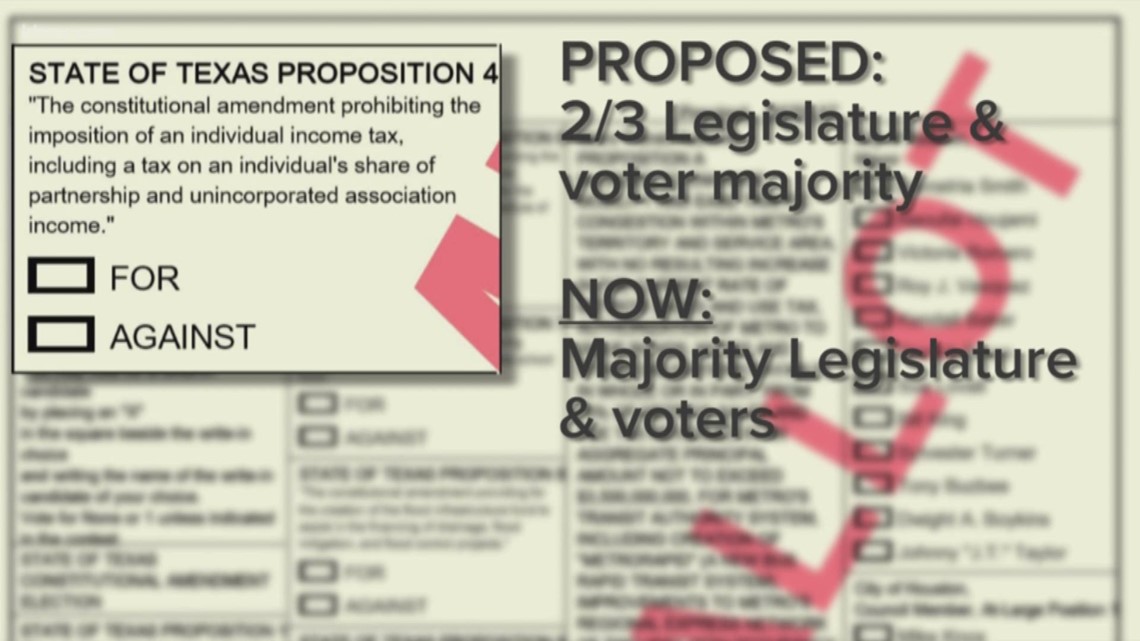 What do the proposition on the November 5 Texas ballot mean?