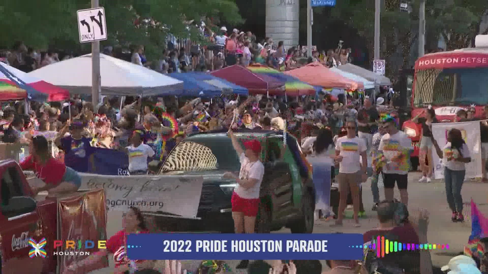 This video was from Saturday, June 25, as the Pride Festival and Parade took over downtown Houston.
