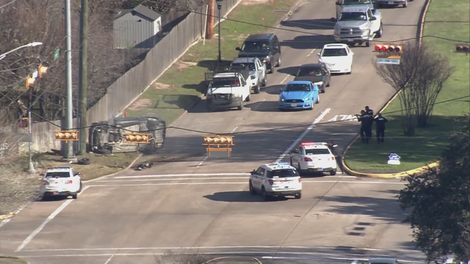 Chase ends with crash, suspect in custody in NW Harris County | khou.com