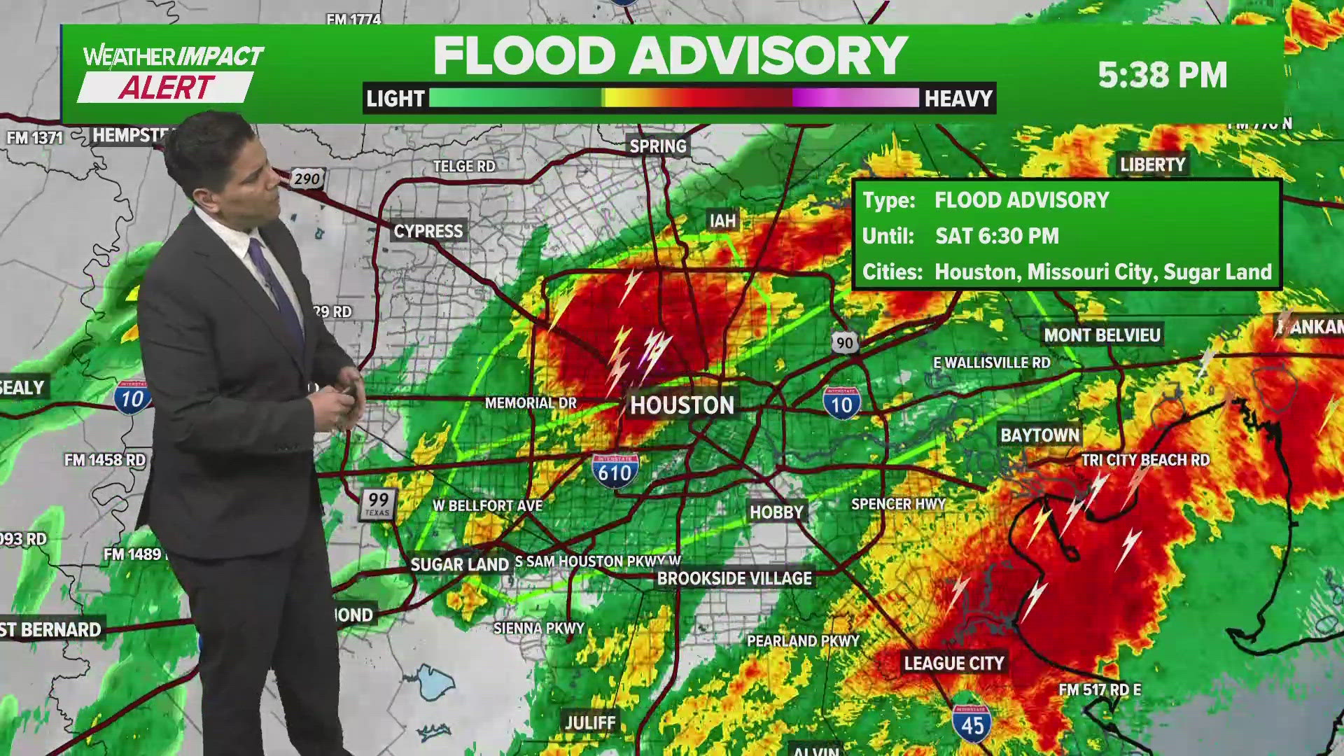 Houston under Weather Impact Alert as heavy rain moves through | khou.com