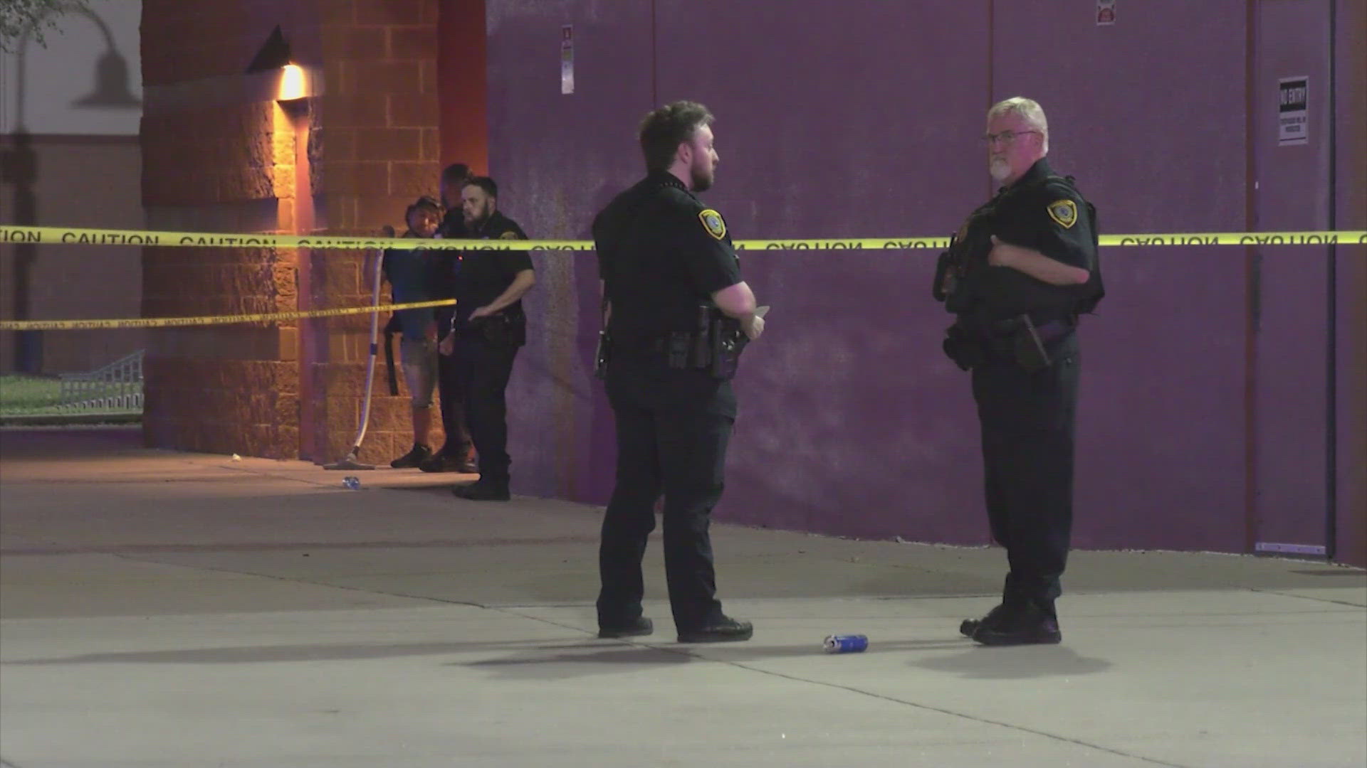 Police are looking for the person responsible for shooting a man outside a movie theater in the Willowbrook area.