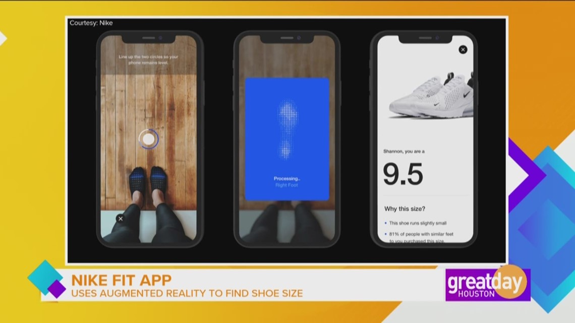 nike app to measure shoe size