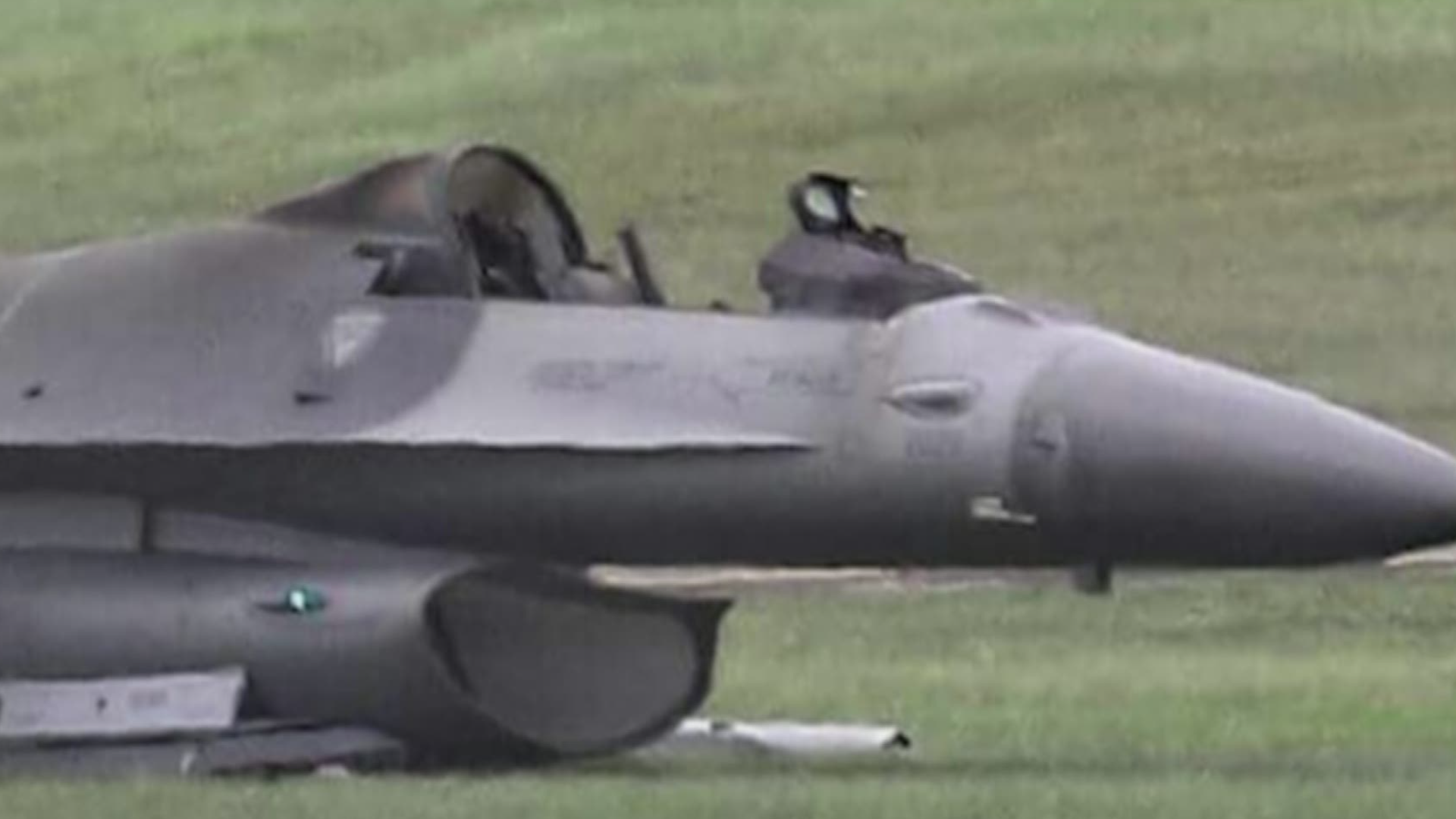 A pilot ejected from an F-16 jet with ammunition on board when it crashed and caught fire at Ellington Field Wednesday. The pilot, who is from a detachment of the 138th Fighter Wing, crashed on takeoff during a training flight. "It was extremely dramatic 