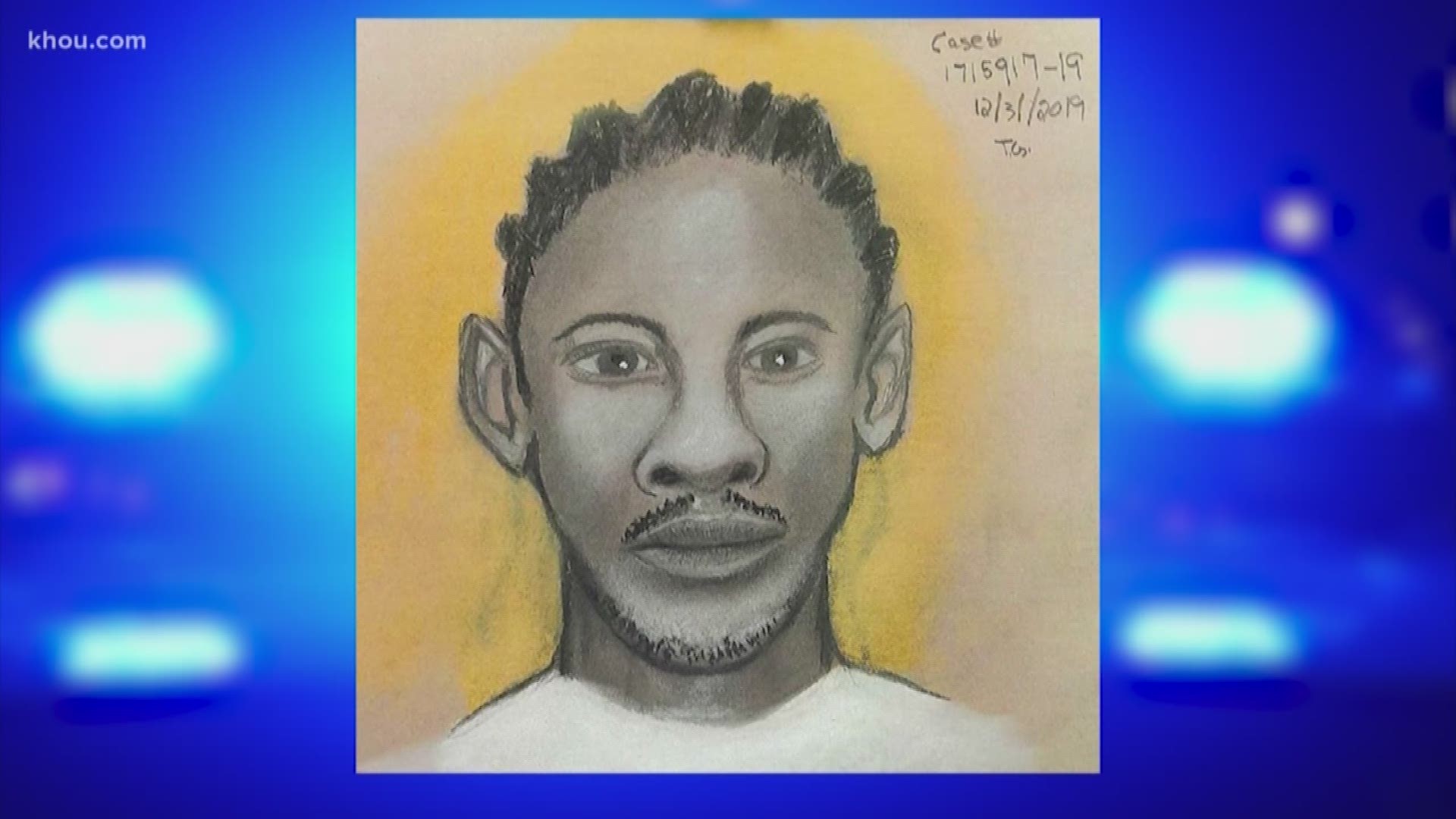 Houston police released a sketch of a man who is being accused of strangling, sexually assaulting and robbing a woman who was walking home along Buffalo Speedway.
