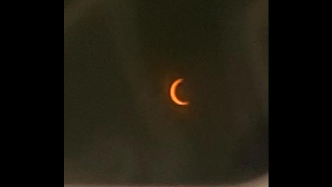Pictures of the annular solar eclipse in Houston, Texas