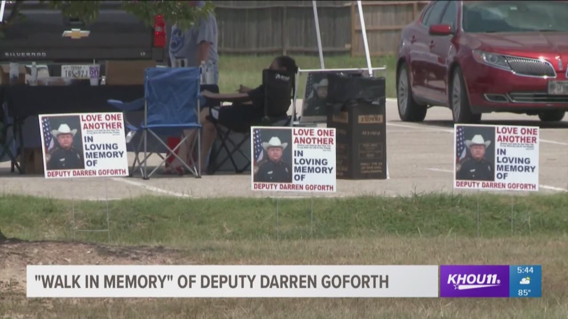 Dozens of people gathered Sunday to honor a Harris County deputy who was killed nearly three years ago.