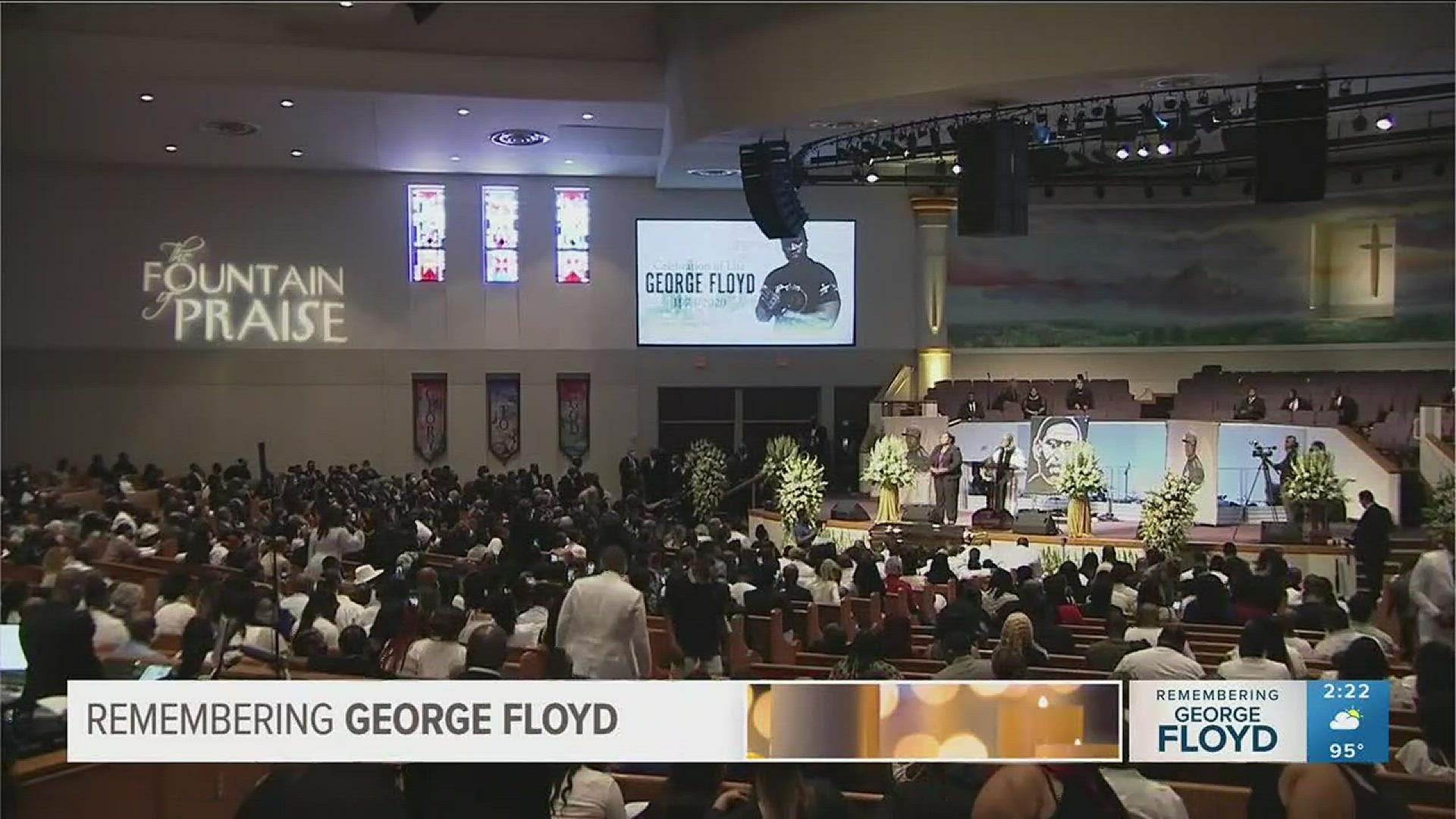 Rev. Al Sharpton delivered the eulogy Tuesday, recognizing other families mourning tragic losses, mourning George Floyd and calling for change.