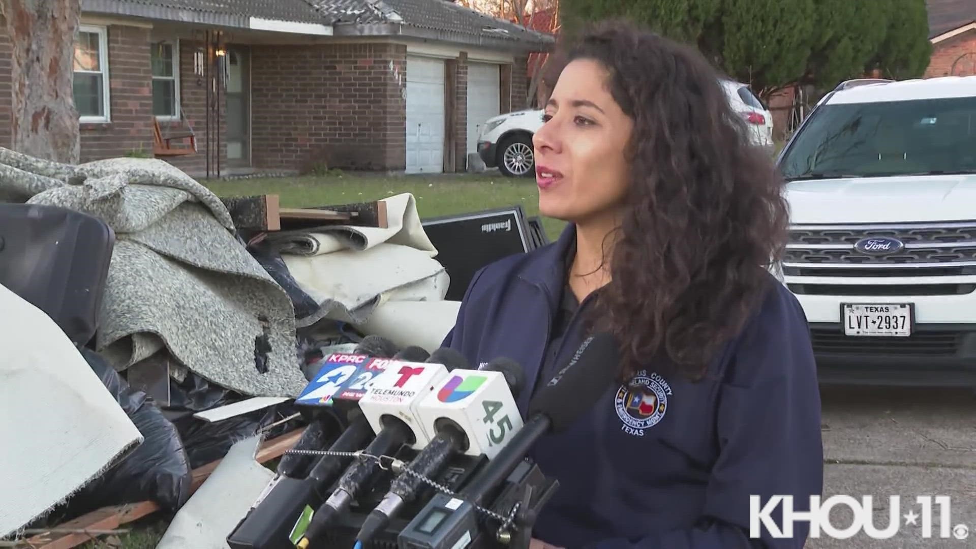 On Wednesday, Judge Lina Hidalgo made her first public comments after severe weather battered Harris County a day prior.