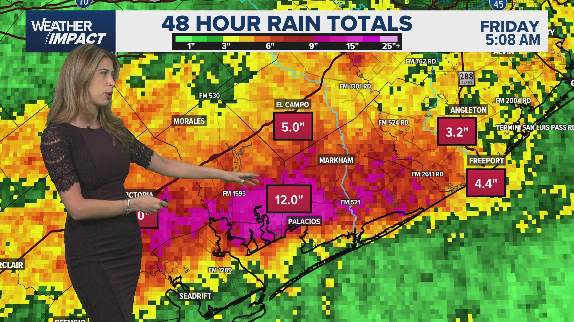 Some parts of Southeast Texas received more than a foot of rainfall over the past 48 hours.