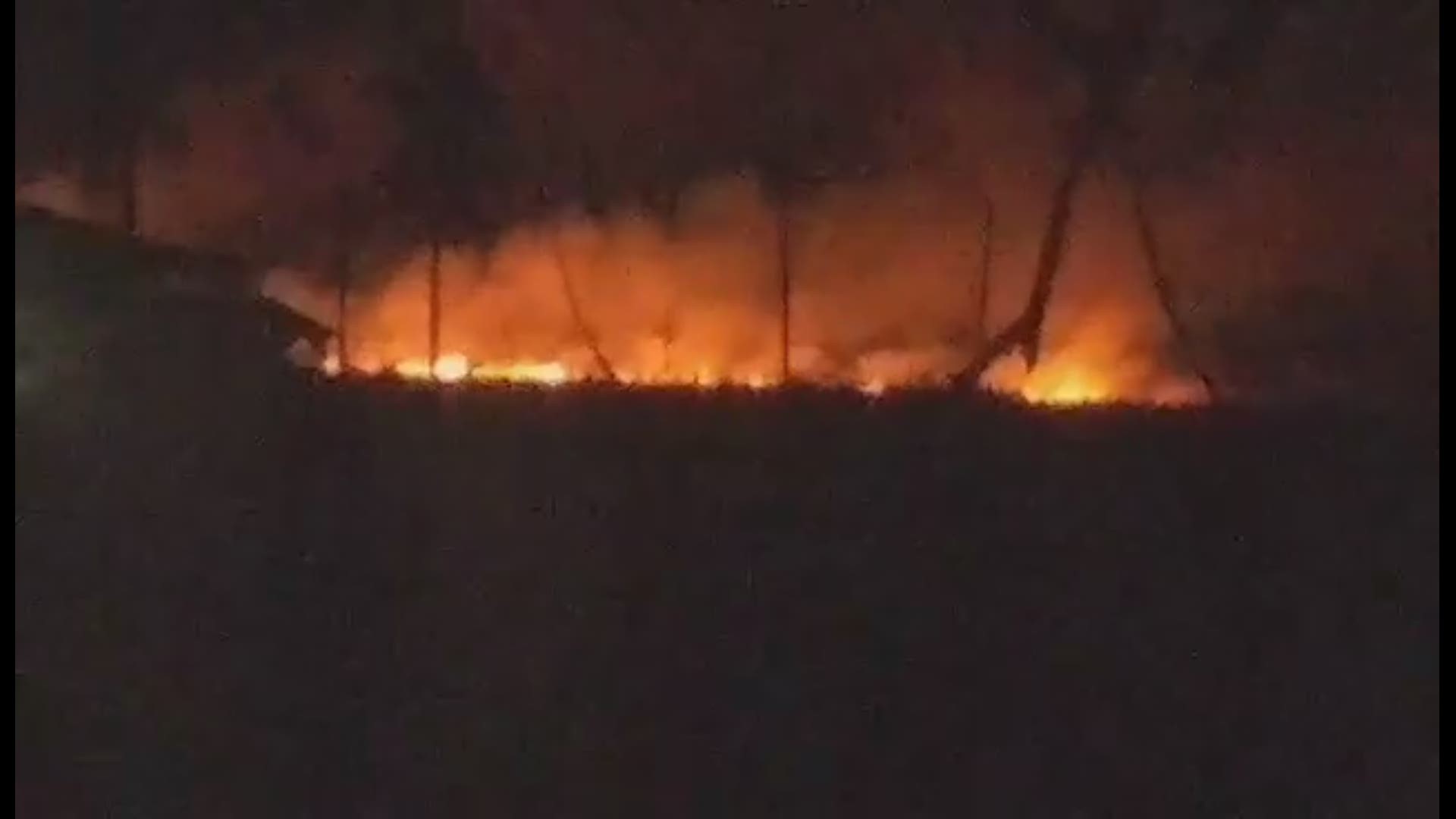 A large marsh fire on Bolivar Peninsula burned a small portion of the Bolivar Flats Shorebird Sanctuary. It's unclear if any wildlife were injured.