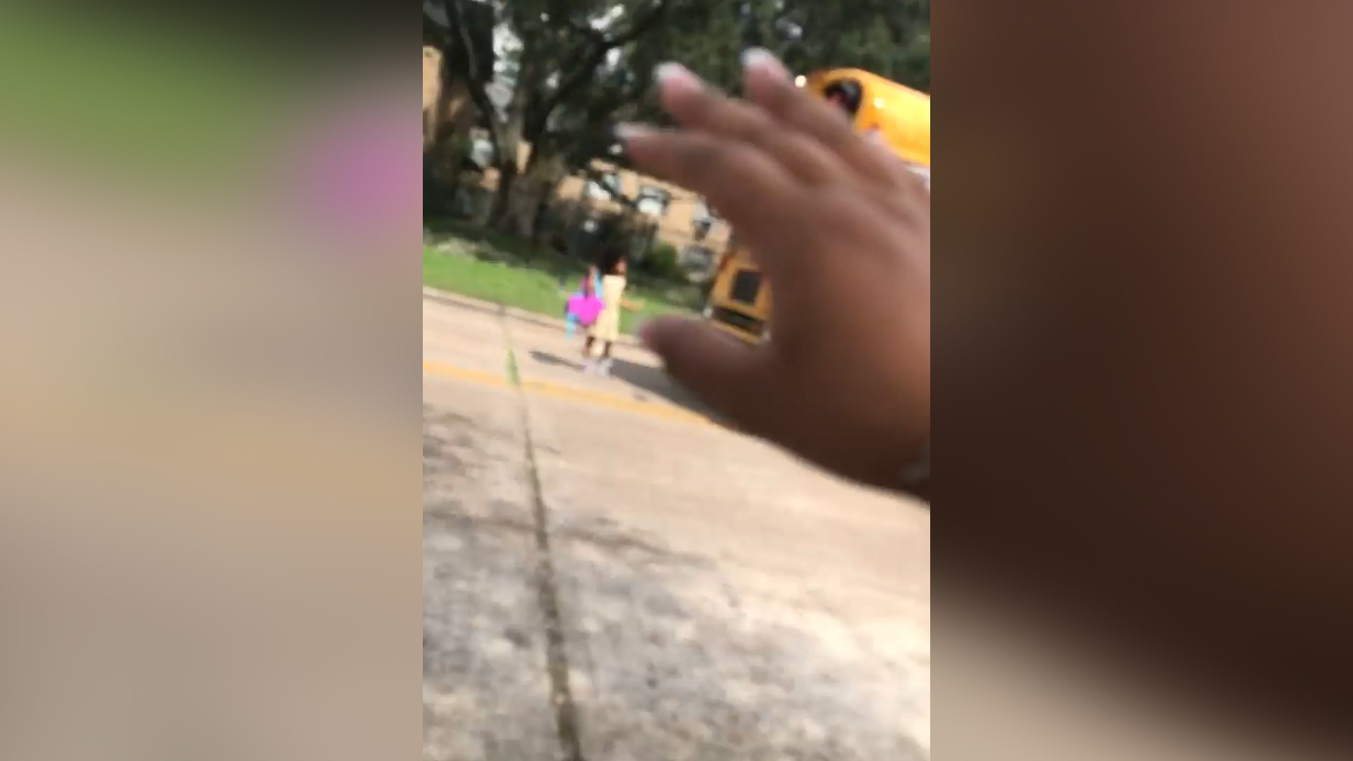 The Facebook video shows her child getting off the school bus and starting to cross the street when a small blue Toyota sedan fails to stop. The little girl is about to cross the street when the mother screams “stop!” The mom wants people to share the video as a warning - we should all follow the law and protect our children.