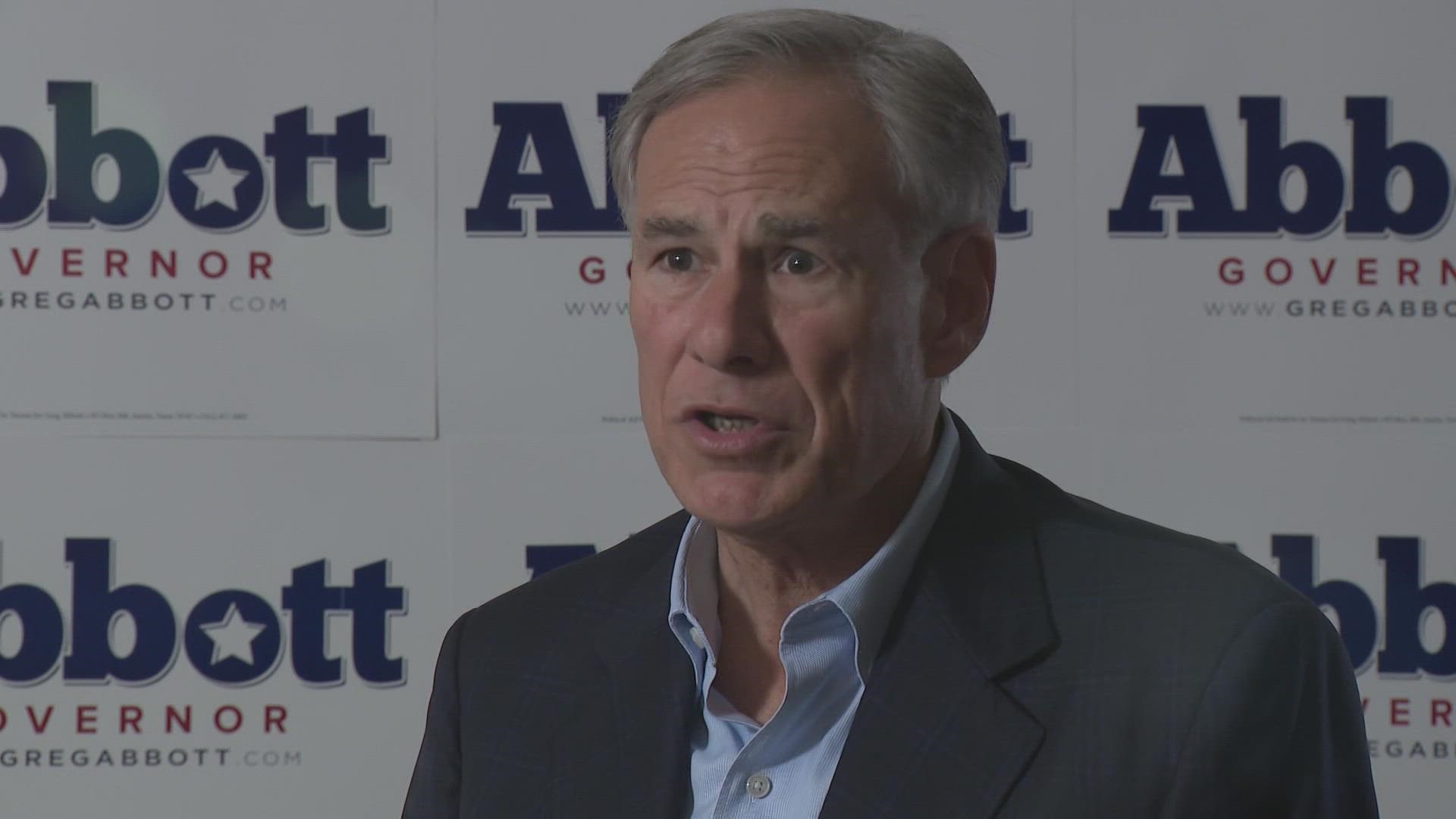 KHOU 11 was the only station to sit down one-on-one with Gov. Abbott Tuesday.