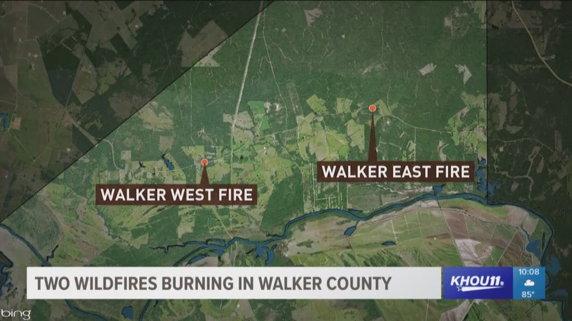 Firefighters are working to contain a couple of wildfires burning in the north part of Walker County. It's believed they were sparked by the lightning storms that rolled through Wednesday night. 