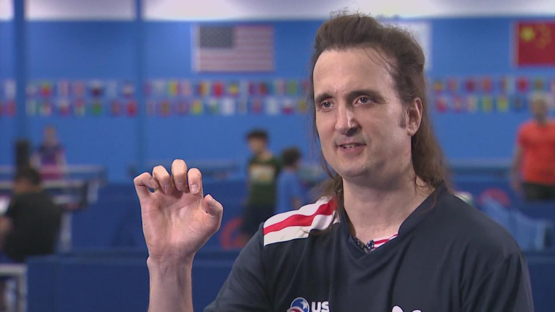 He's one of America's greatest table tennis players and he calls Houston home. How he got here is part of his incredible story.