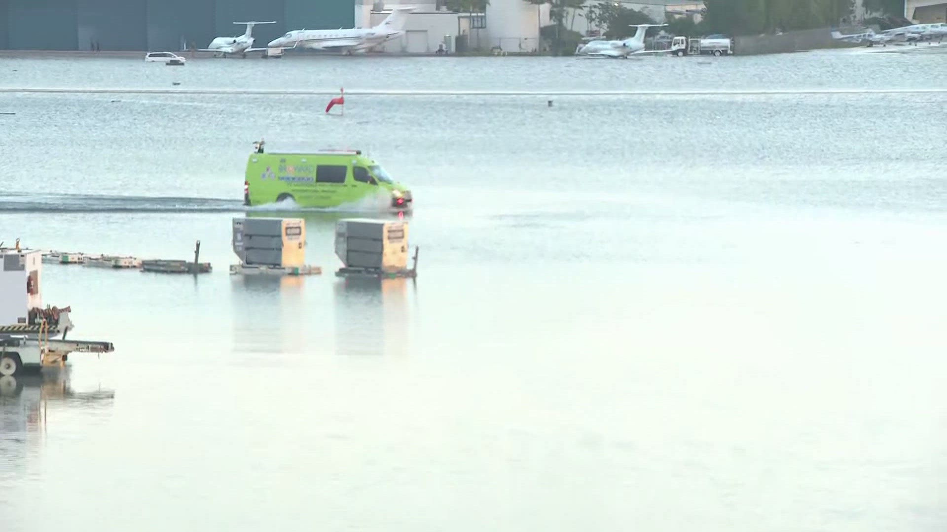 CBS affiliate WFOR reports that Wednesday's flooding in Fort Lauderdale was so severe that the Fort Lauderdale-Hollywood International Airport closed.