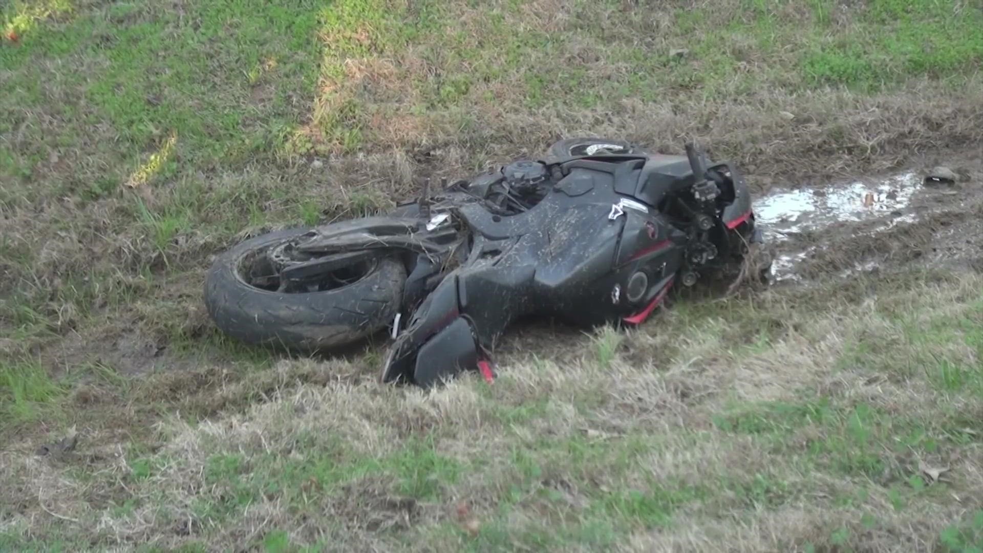 The firefighter was off-duty Thursday and was riding his motorcycle through the Sam Houston National Forest.