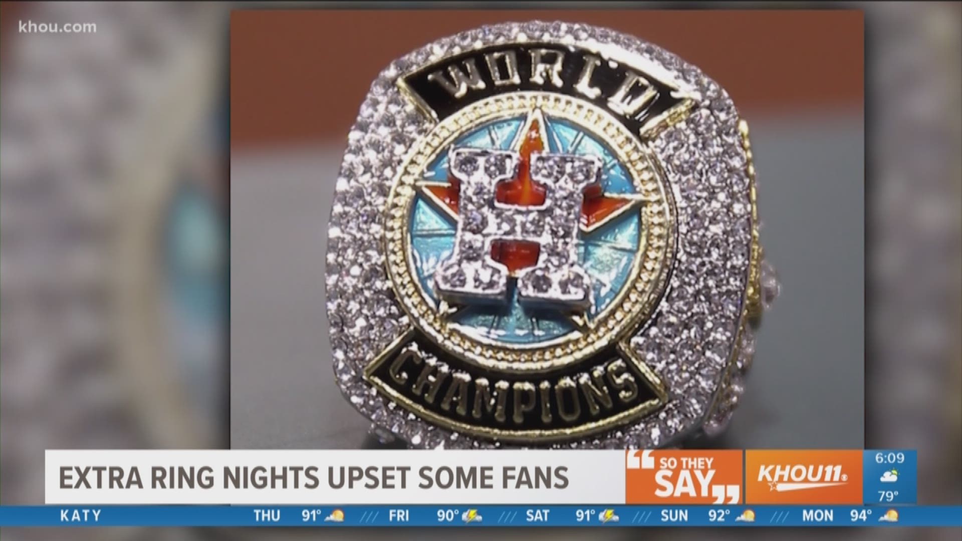 Extra ring night upsets some Astros fans