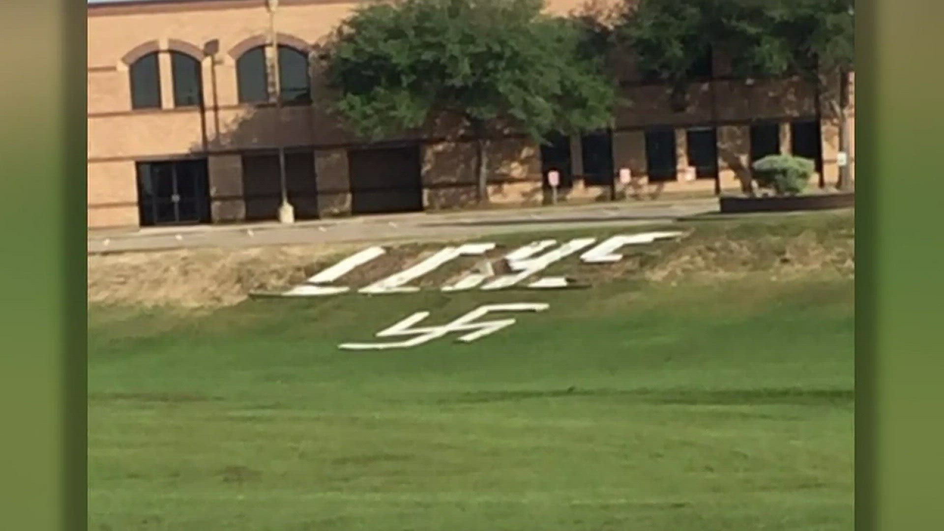 Cy-Fair ISD says vandals hit Langham Creek High School Friday and left behind a despicable message of hate.