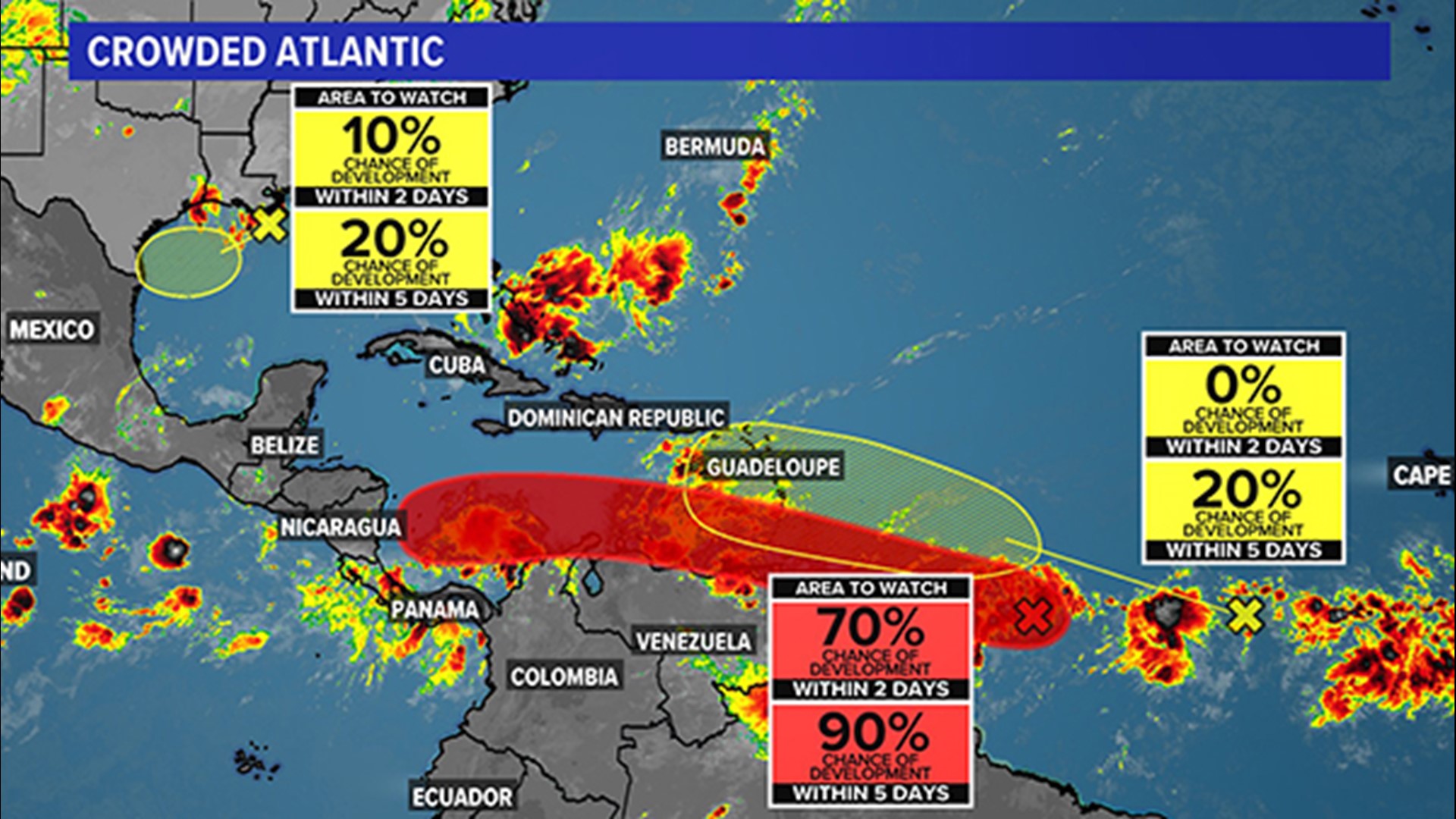 There are three different systems in the tropics that we're keeping an eye on, including one that could have an impact on our weather this week.