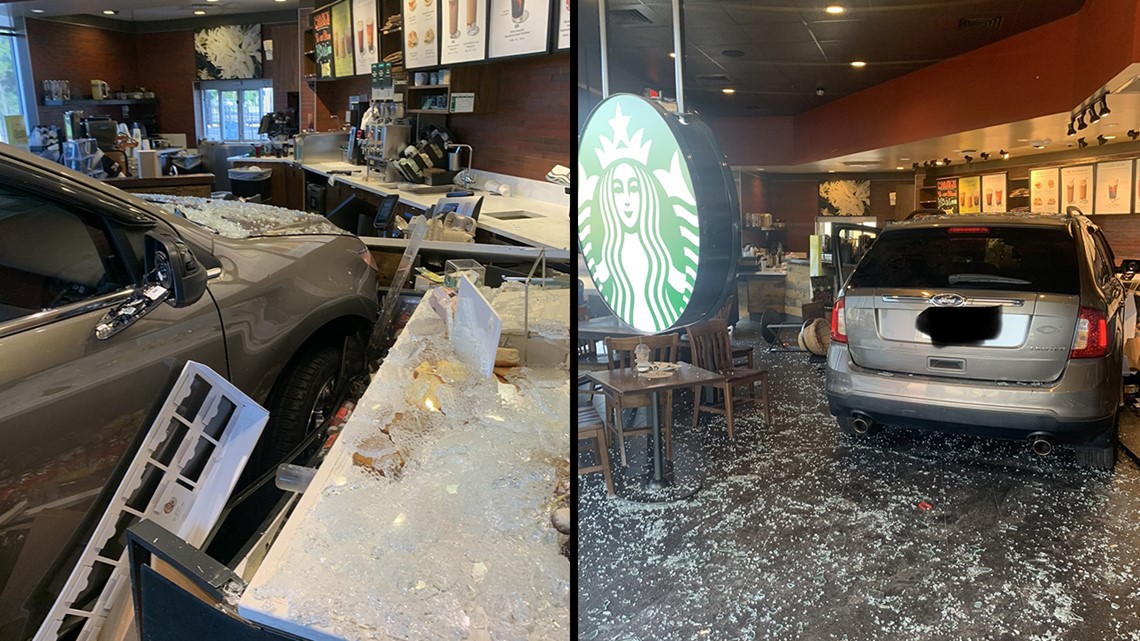 Car crashes into Starbucks | Houston, Texas news - Vimarsana News
