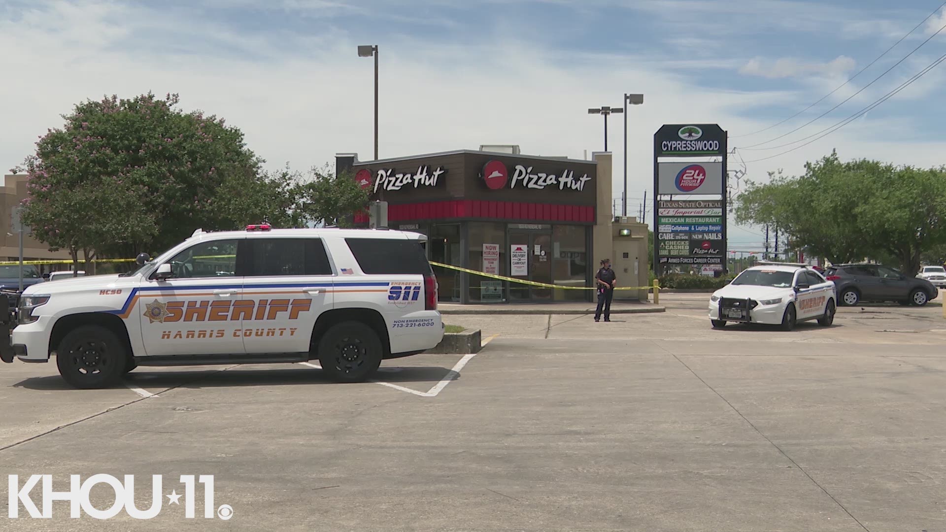 Life Flight was called to a shooting at a Pizza Hut in the 4800 block of Louetta Road near Kuykendahl Road