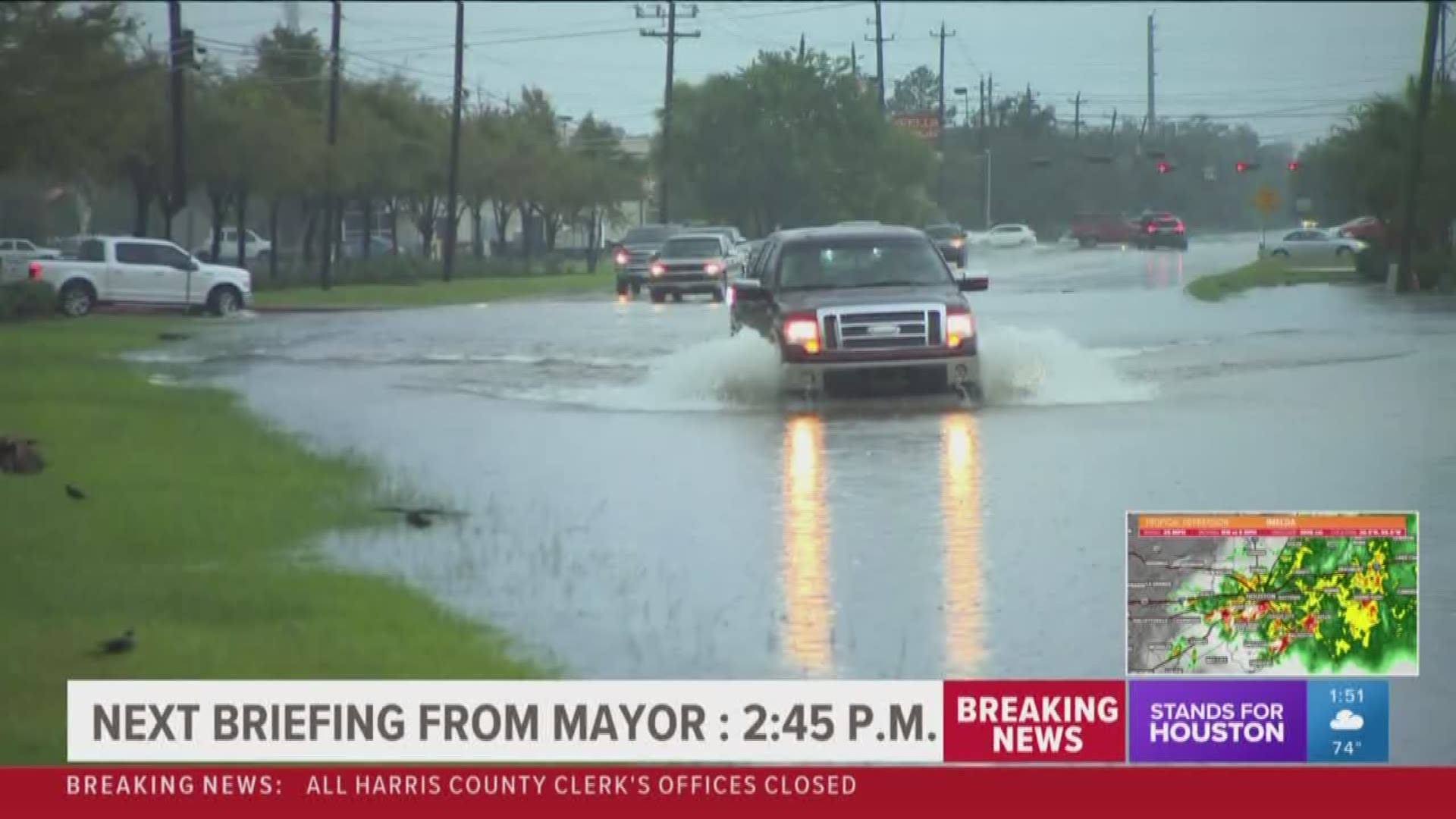 One stranded driver said he didn't expect the water to be so deep and urged other drivers to stay off the roads.