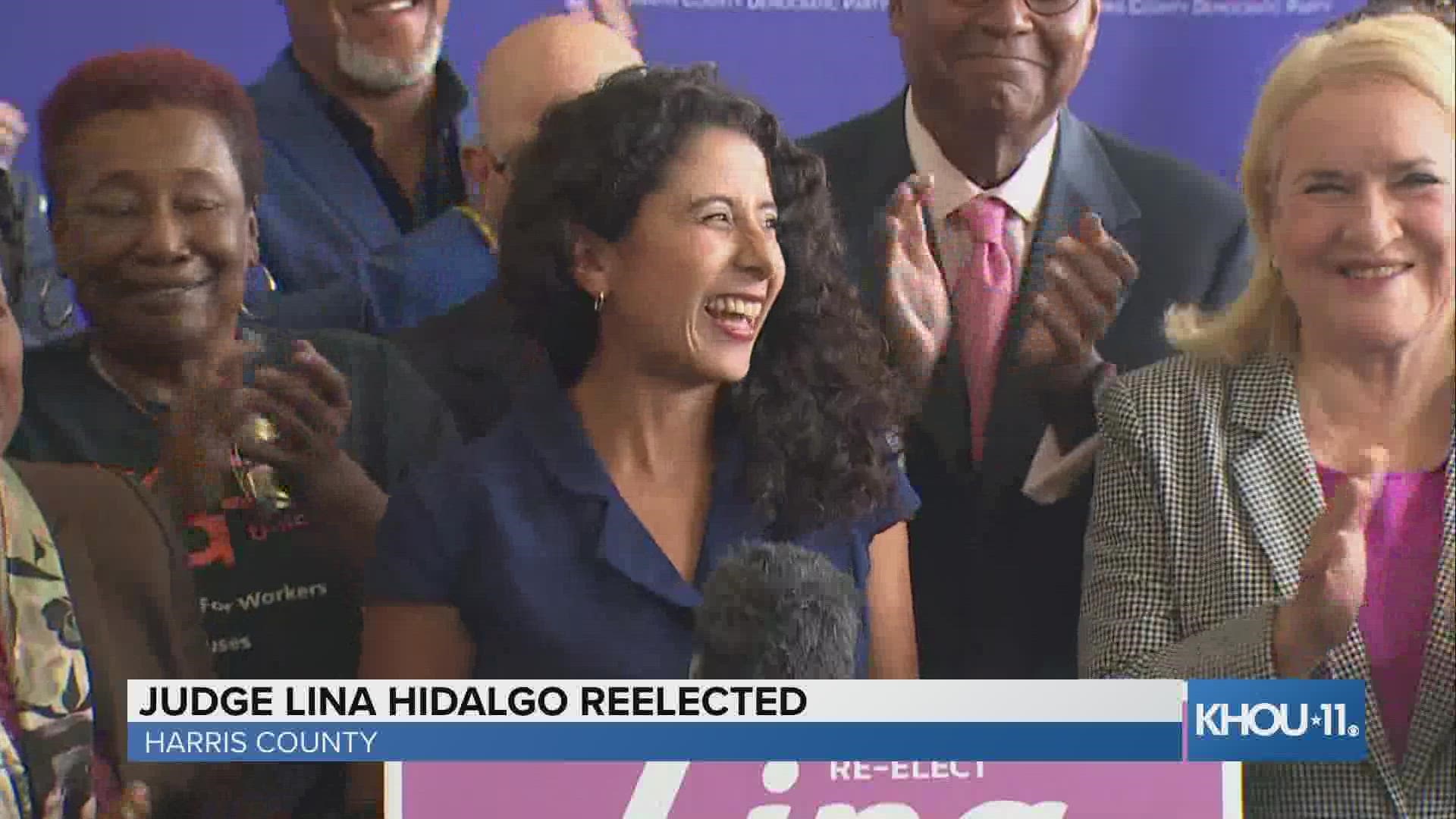 Lina Hidalgo was reelected as Harris County judge after a tight race against Alexandra Mealer. She called the win a "sweet victory."