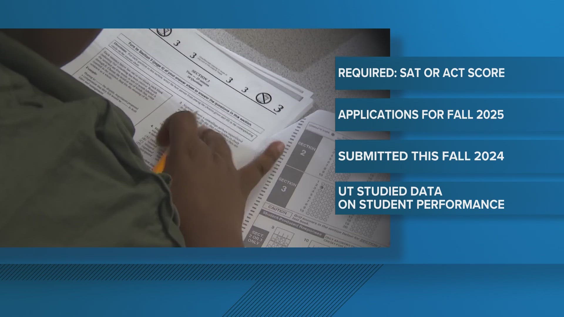 The university previously suspended its standardized score requirement in spring 2020 due to the pandemic.