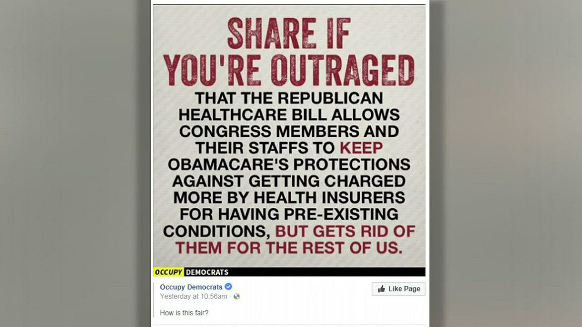 Verify: Is there a special health care exemption for Congress 