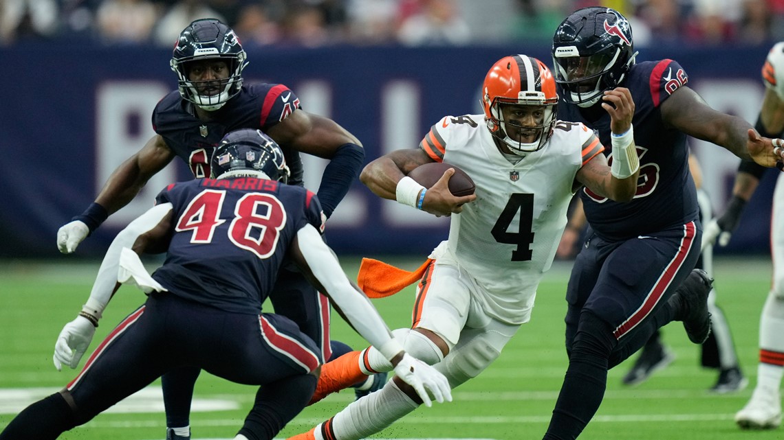 Deshaun Watson rusty in return, but Browns beat Texans 27-14 