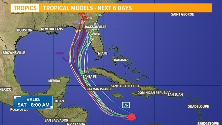 Tropical Storm Ian update: Tracking Ian's path through the Caribbean