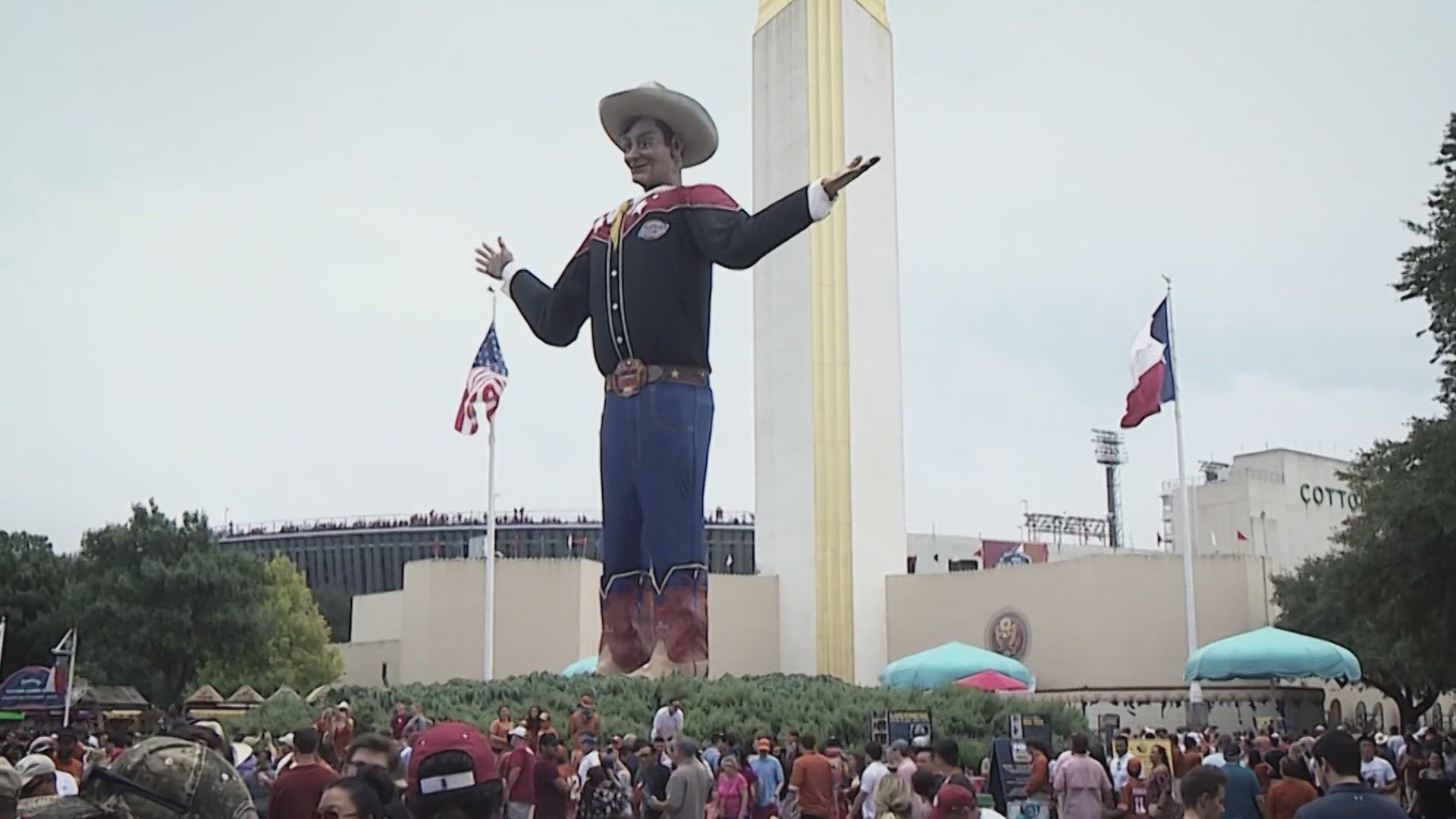 Big Tex’s iconic size-96 boots from the Texas State Fair are now on their way to Washington D.C. for a yearlong Smithsonian exhibit on state fairs.