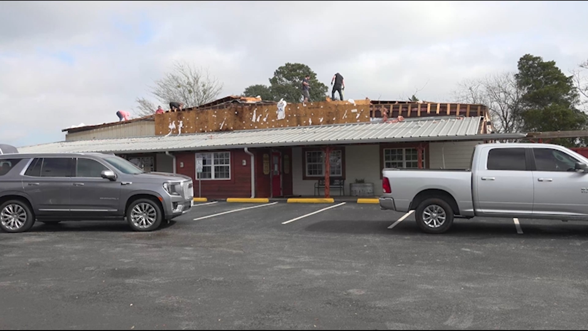 Several businesses and homes were damaged in overnight storms in Montgomery County.