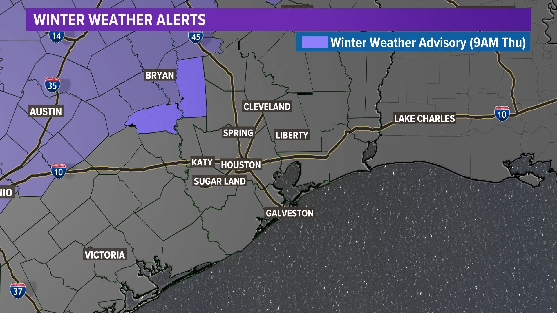 Houston, Texas weather Cold front bringing big changes in temps