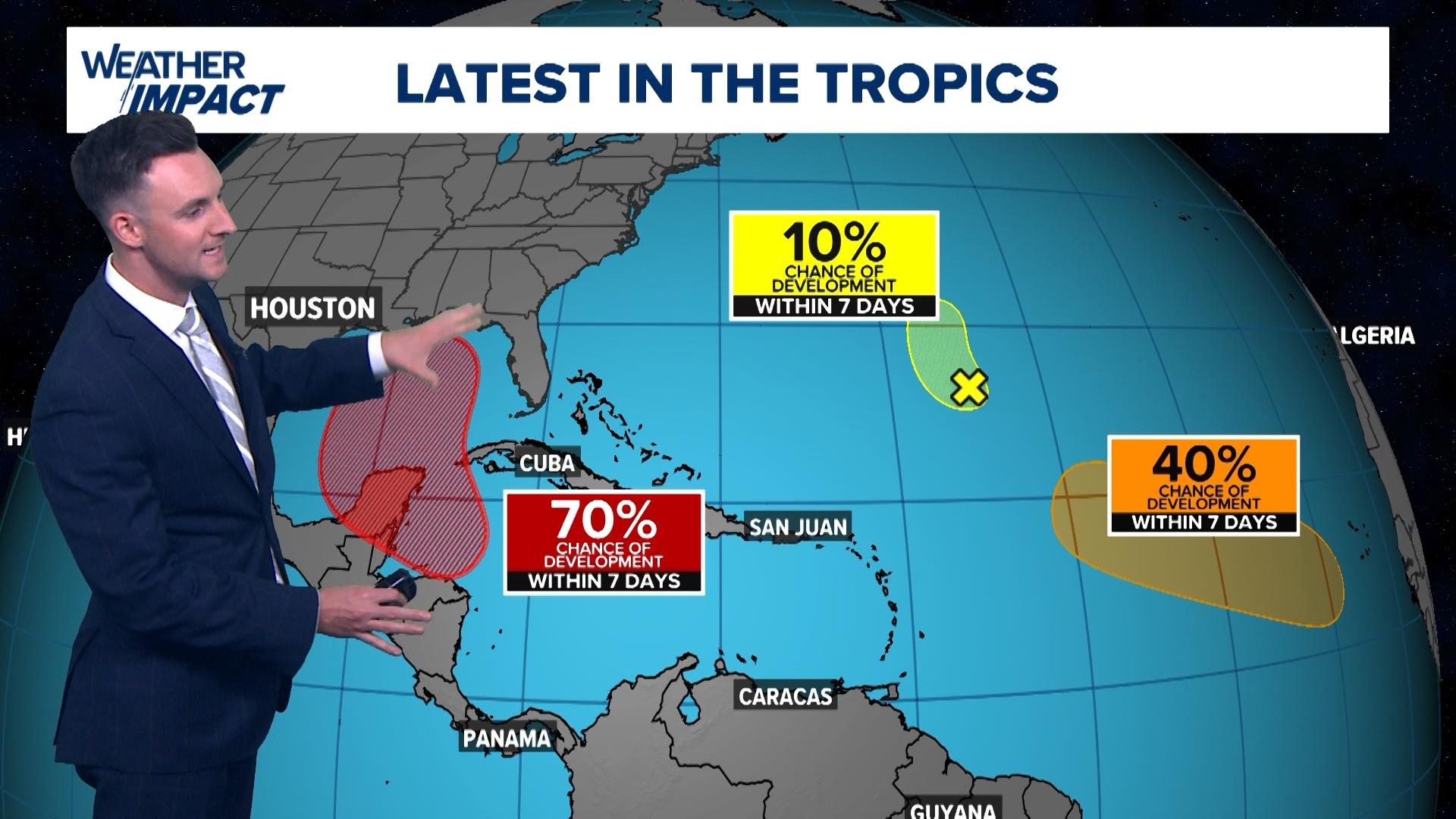 The National Hurricane Center now says there is a high chance for tropical development in the Caribbean later this week.