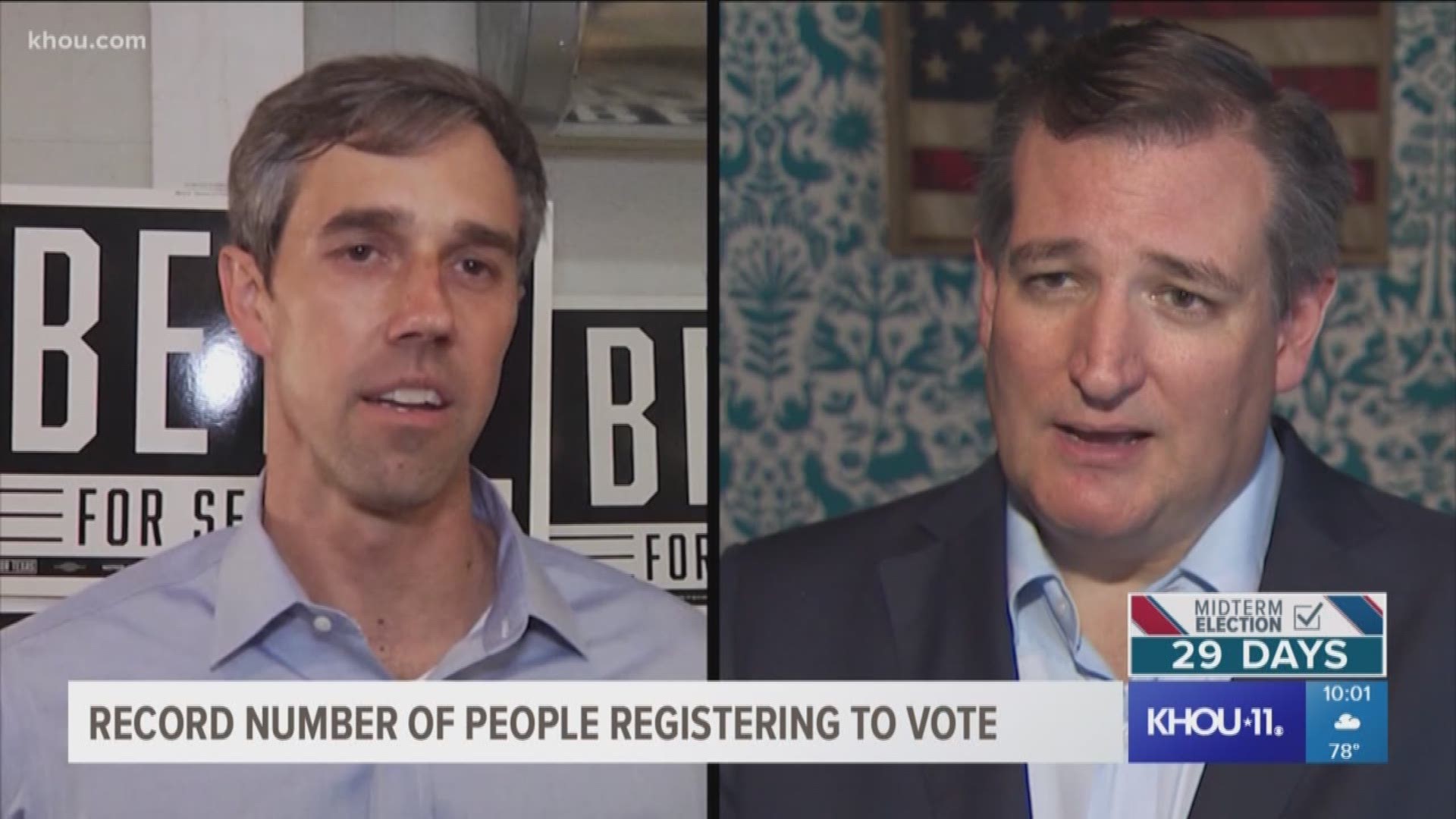 The Texas Senate race is heating up and the number of registered voters is setting records.