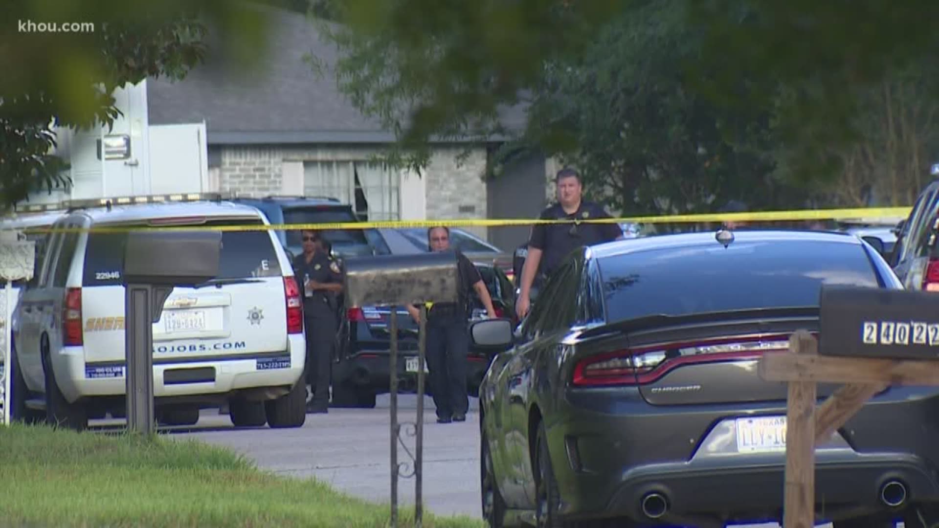 A Harris County Sheriff's deputy fatally shot a man Sunday afternoon while responding to a disturbance call in the Katy area.