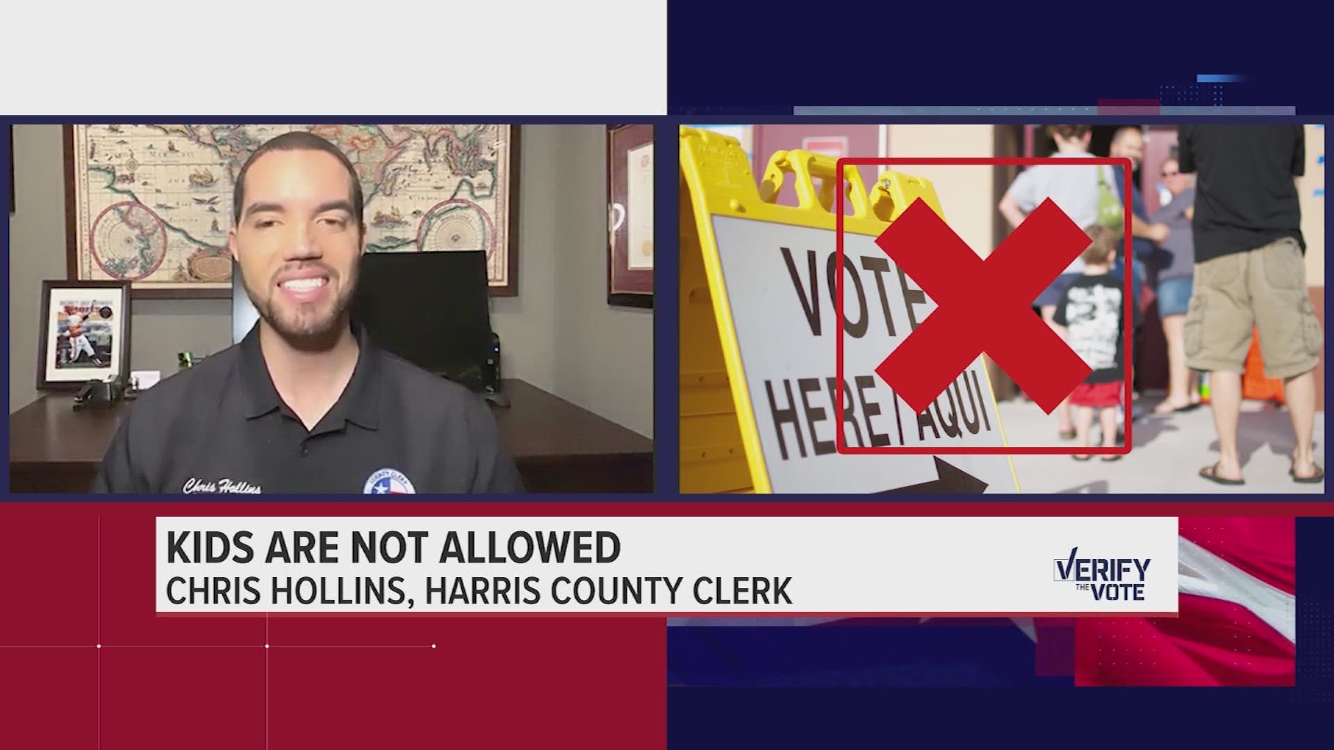 Harris County Clerk Chris Hollins answers questions about the rules voters must follow at the polls on Election Day.