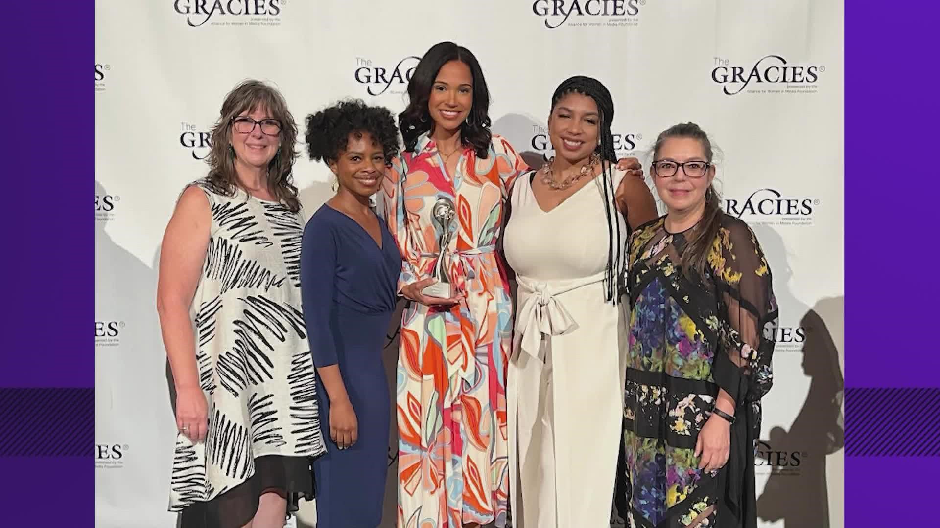 The special "Juneteenth: 1865-2021" was honored with a prestigious Gracie award from the Alliance for Women in Media Foundation.