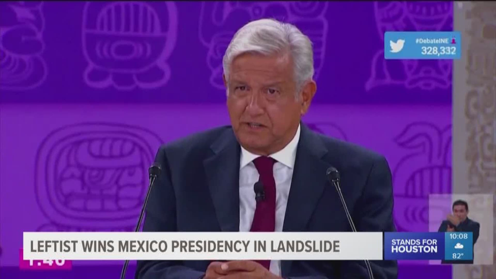 Leftist populist Andres Manuel Lopez Obrador was on the brink of a historic presidential win Sunday night as an exit poll gave him an overwhelming lead and both of his chief rivals conceded defeat.