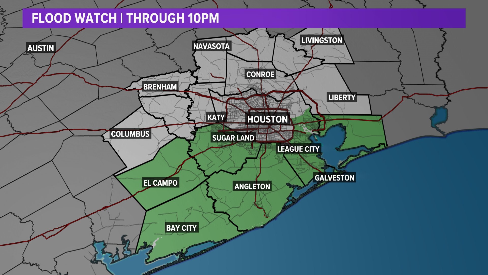 Houston weather Rain the forecast for southeast Texas
