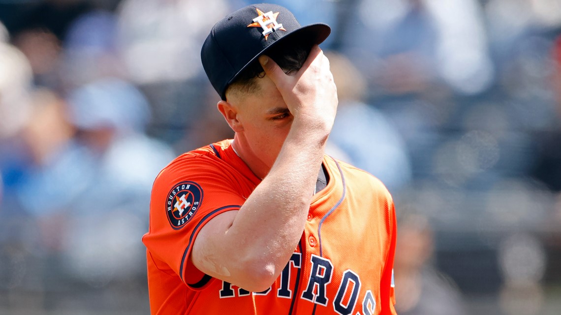 Houston Astros Hunter Brown's record for hits allowed in inning