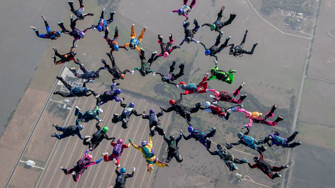Grup skydiving wanita memecahkan rekor Texas