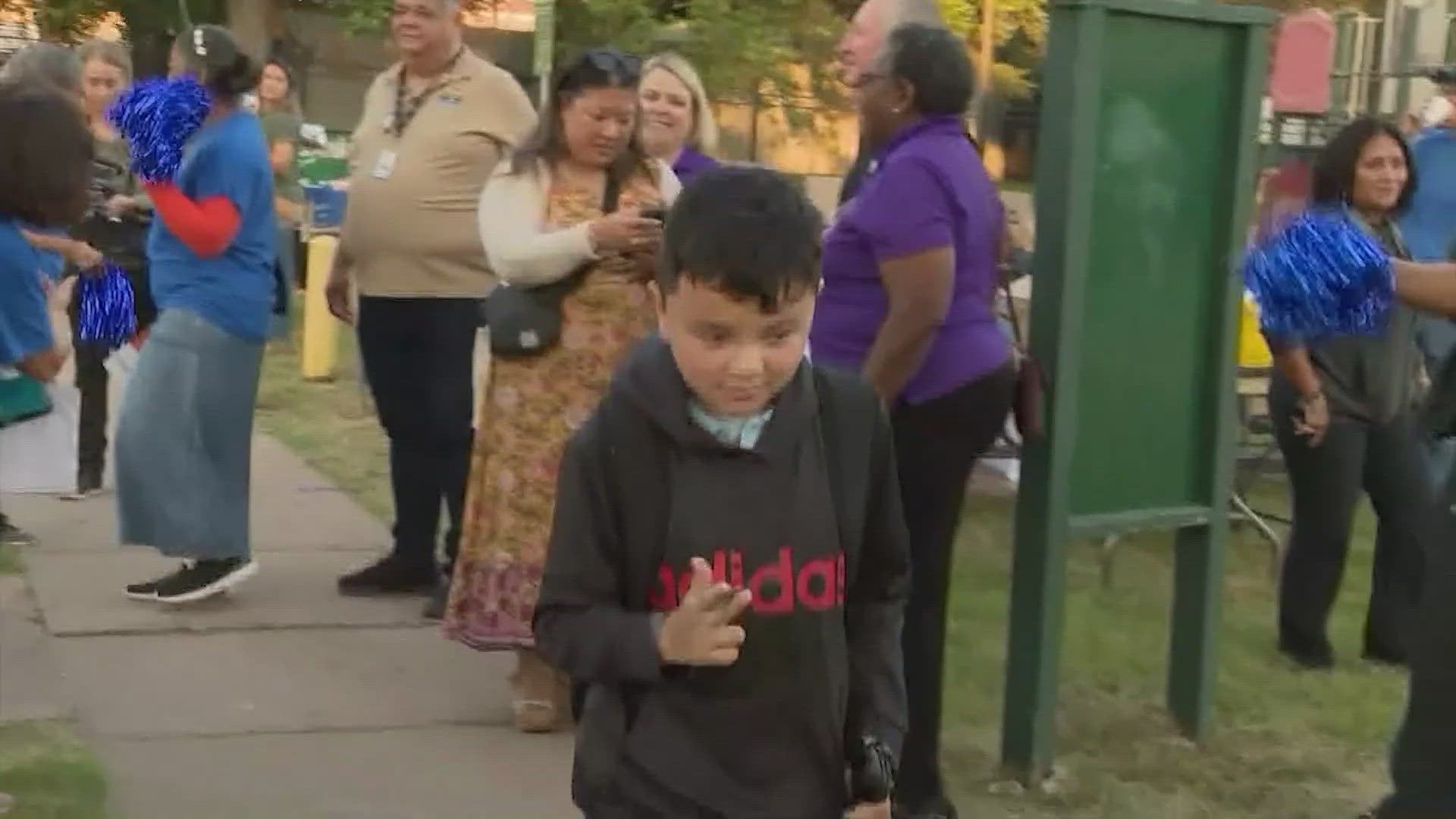 State and local leaders gathered at Marshall Middle School for the 8th annual "Safe Walk Home Northside" in honor of the little boy who was murdered in 2016.