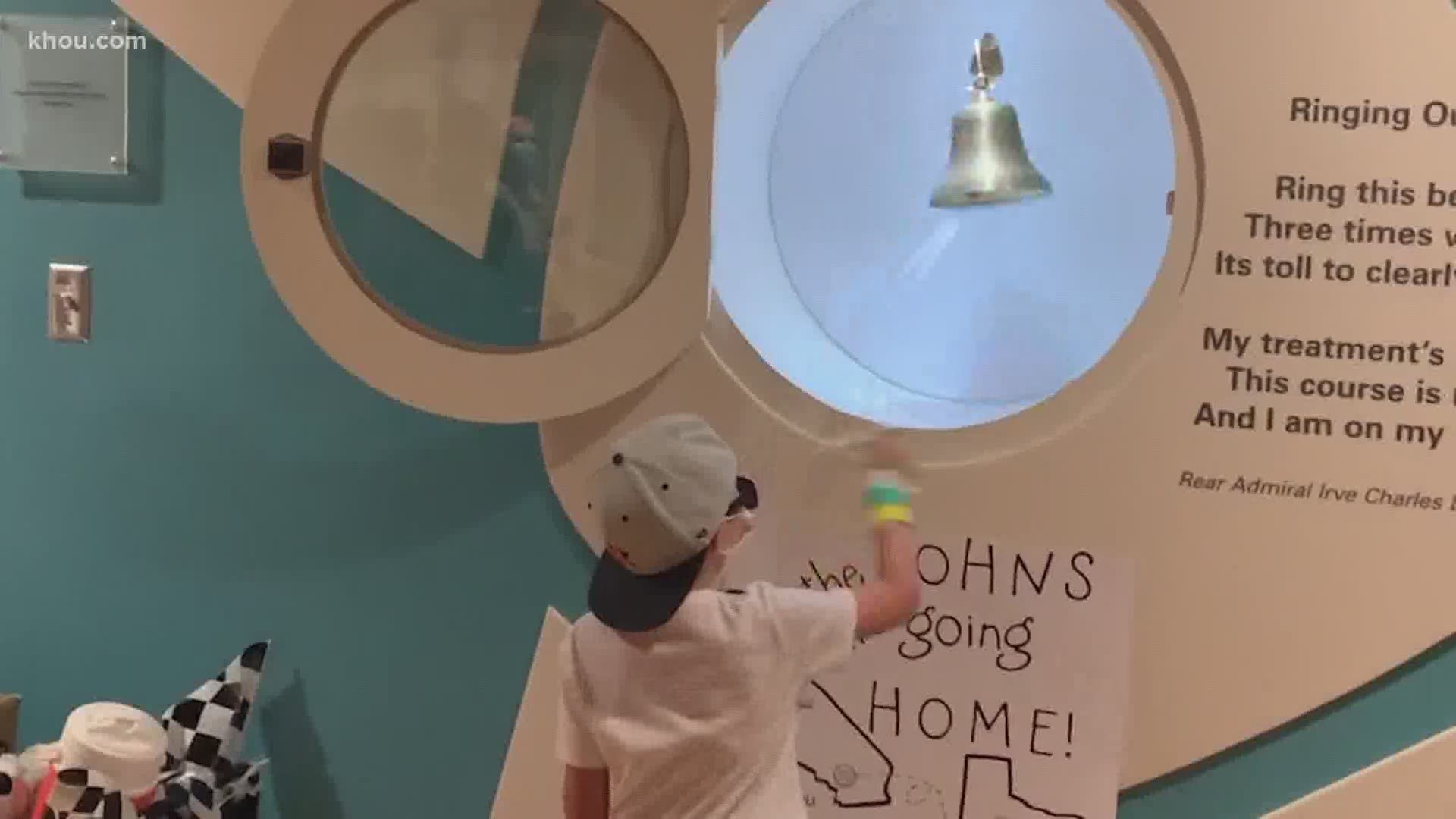 A 5-year-old boy had the biggest day of his life Friday. He rang the bell at MD Anderson, signaling the end of his cancer treatment.