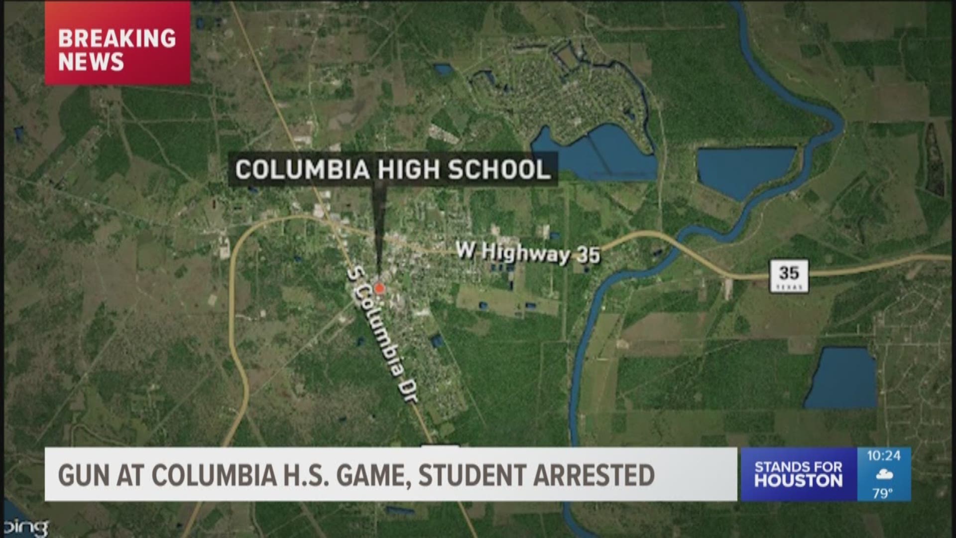 A Columbia High School student was arrested Friday night for possession of a handgun.