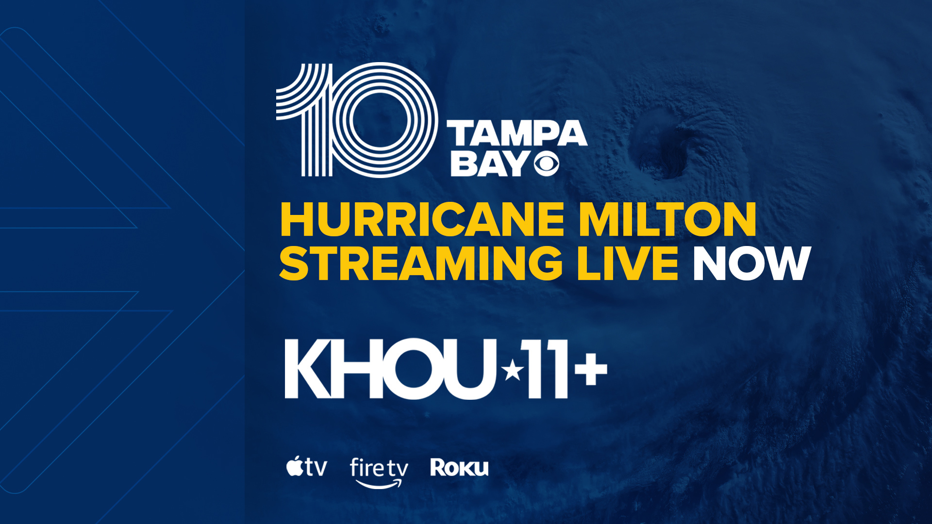 Hurricane Milton is bearing down on Florida's Gulf Coast right now. This is live coverage from our sister station, 10 Tampa Bay.