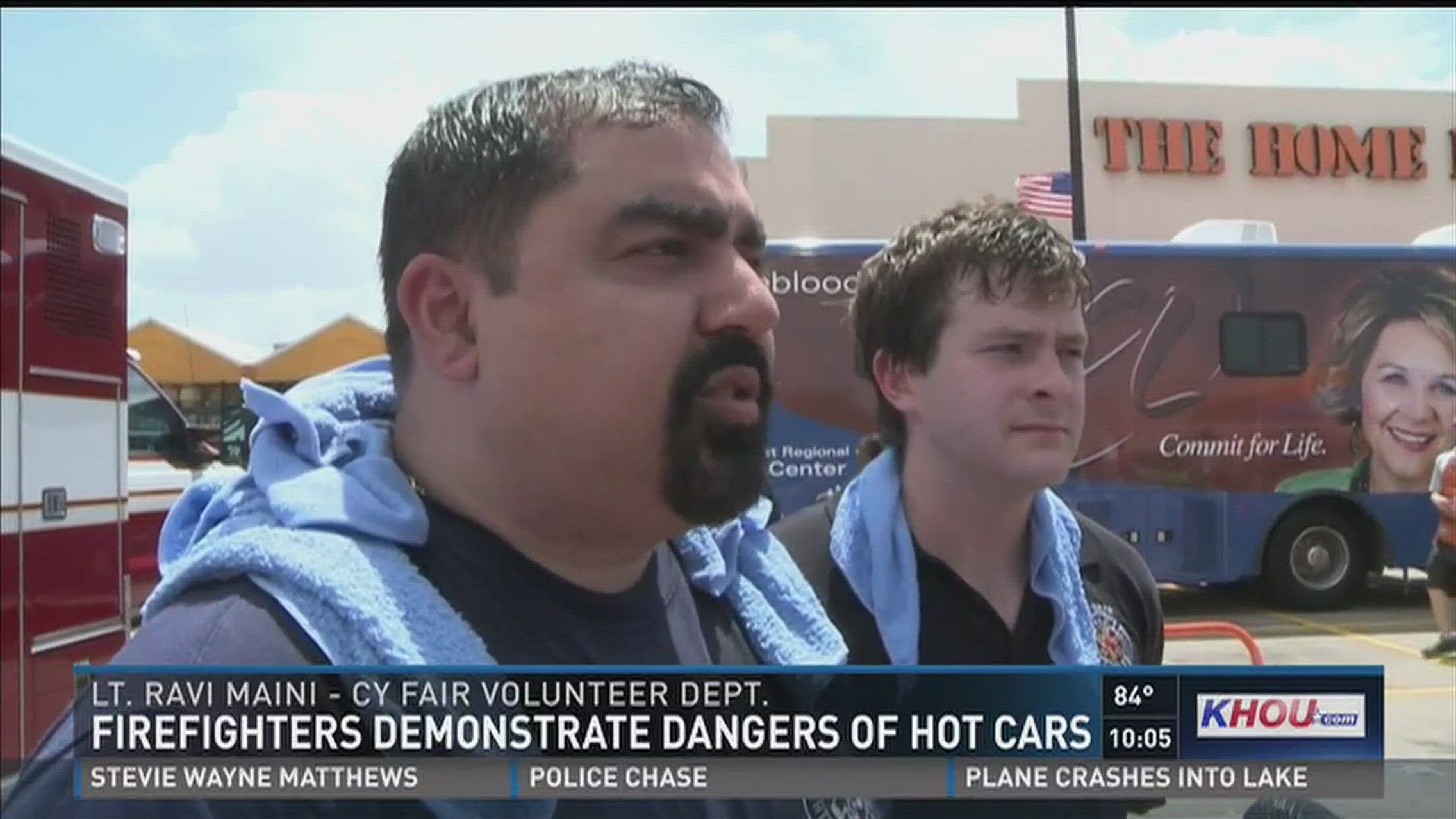 Firefighters demonstrate dangers of hot cars