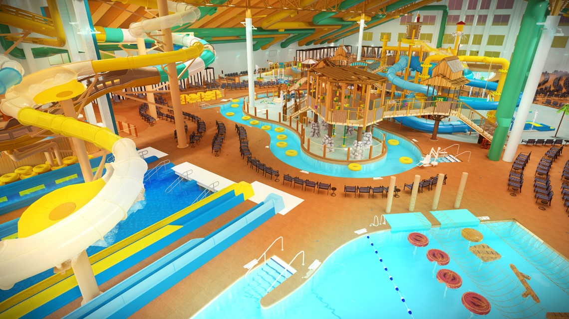 New look at the water park inside the Great Wolf Lodge in ster